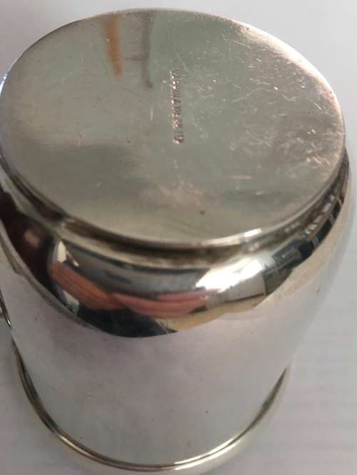 London 1922 sterling hallmarked silver mapping & Webb 117.7g mug