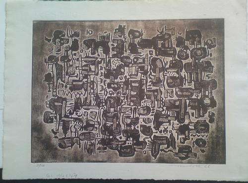 Dirk Adriaan MEERKOTTER (1922) print etching 1966 2/10 south african artist