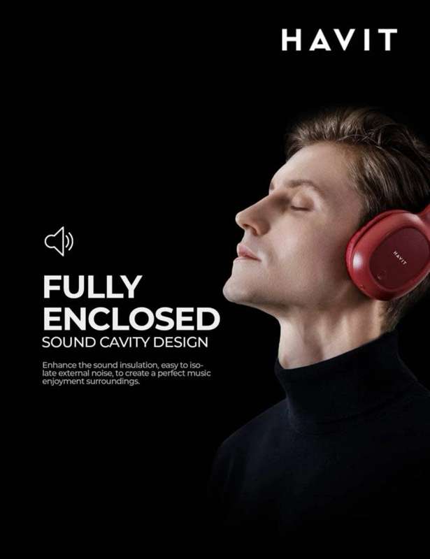 Havit H2590BT PRO Wireless Bluetooth headphones (red)