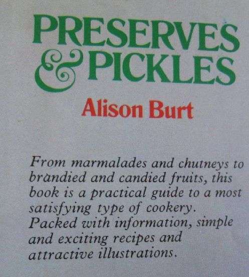 Preserves and Pickles - Alison Burt
