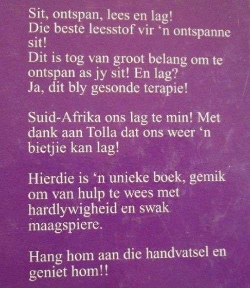 Tolla - Sit, Ontspan, Lees en Lag