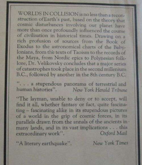 Worlds in Collision - I. Velikovsky