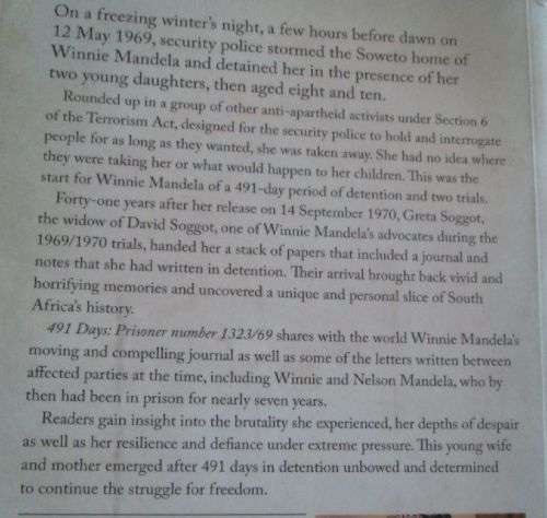 491 Days - Prisoner Number 1323/69 - Winnie Madikizela-Mandela