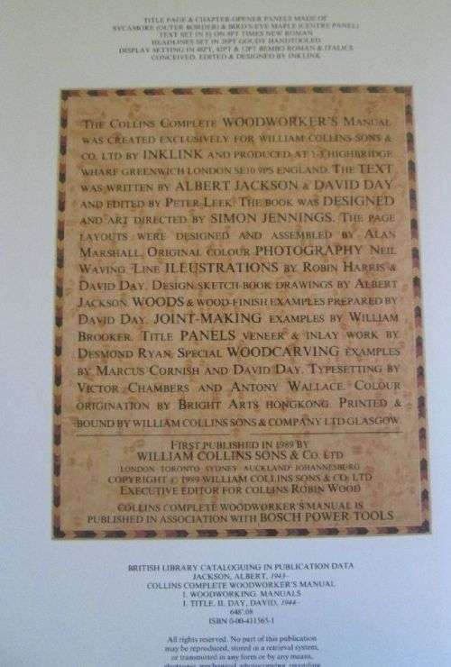 Collins Complete Woodworker's Manual