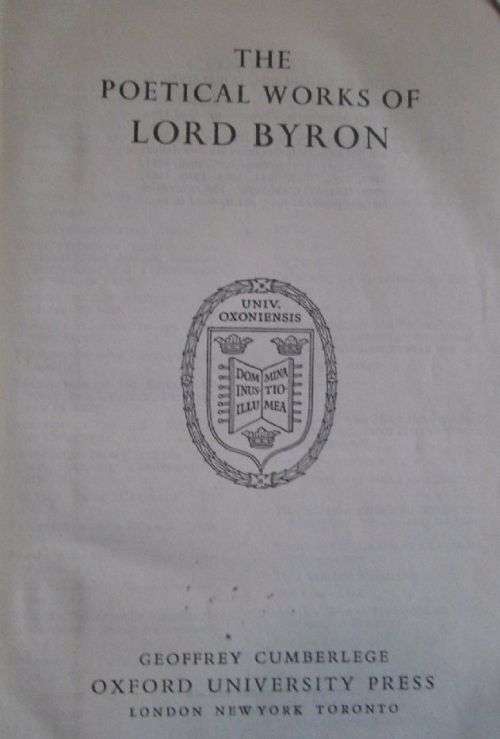 The Poetical Works of Lord Byron
