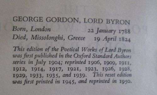 The Poetical Works of Lord Byron