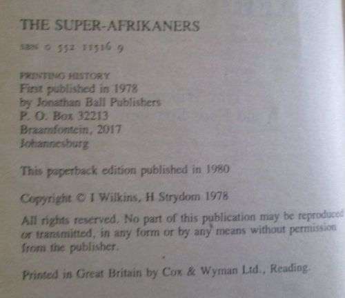 The Super-Afrikaners - Ivor Wilkins and Hans Strydom