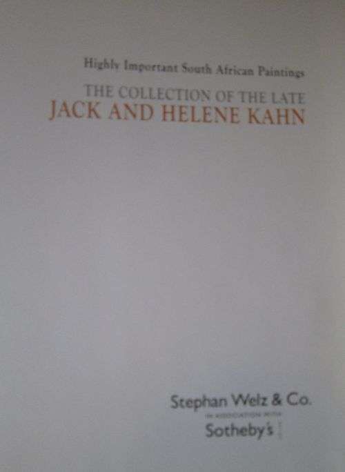 Highly Important South African Paintings - The Collection of the Late Jack & Helene Kahn