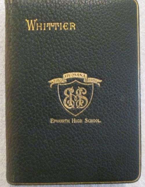 The Poetical Works of John Greenleaf Whittier circa 1900 - The Albion Edition - Leather-bound - 576