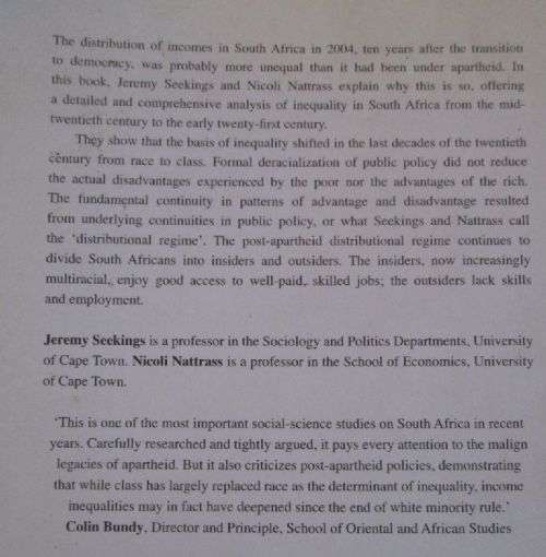Class, Race, and Inequality in South Africa - Jeremy Seekings and Nicoli Nattrass