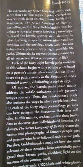 The Secret Language of Destiny - A Personology Guide to Finding Your Life Purpose - Goldschneider,