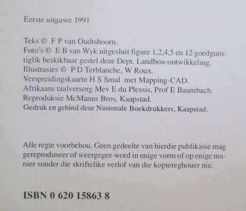 Gids tot Grasse van Suid-Africa - Frits van Oudtshoorn
