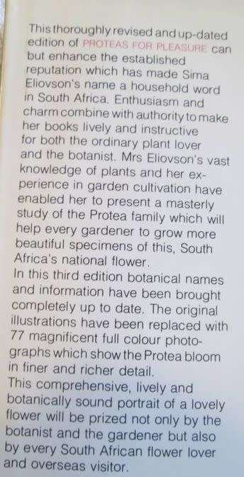 Proteas For Pleasure - Sima Eliovson - Hardcover