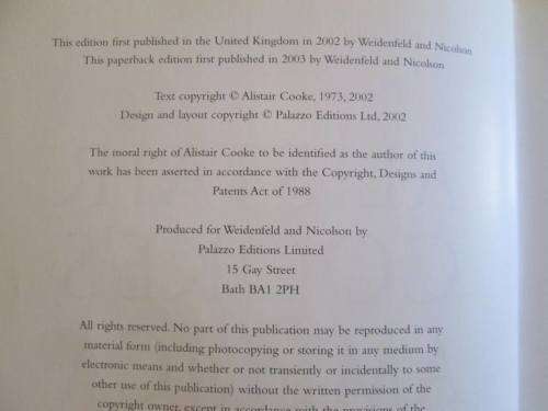 Alistair Cooke`s America - Alistair Cook - Softcover - 400 pages