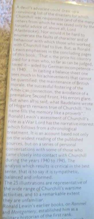 Churchill as Warlord - Ronald Lewin