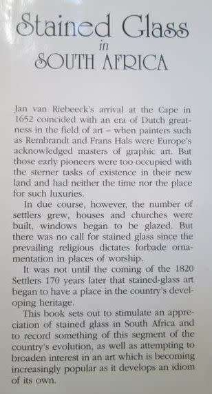 Stained Glass in South Africa - John Oxley