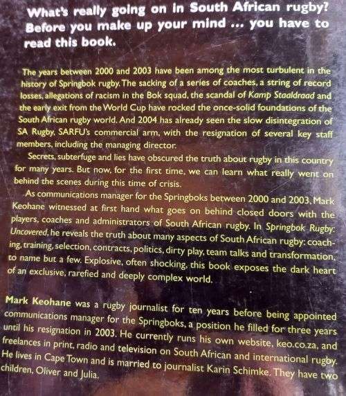 Springbok Rugby Uncovered - Mark Keohane - Softcover