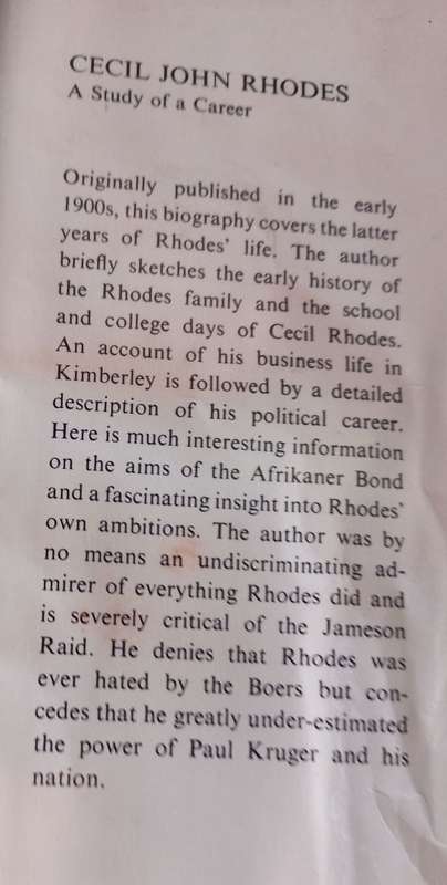 Cecil Rhodes - A Study of a Career - Howard Hensman - Hardcover