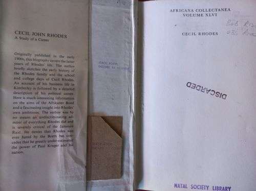 Cecil Rhodes - A Study of a Career - Howard Hensman - Hardcover