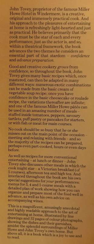 Entertaining With Tovey - How to Star in Your Own Kitchen - Hardcover - 223 pages