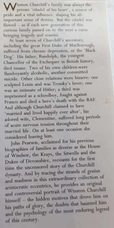 Citadel of the Heart - Winston and the Churchill Dynasty - John Pearson - Hardcover - 478 Pages