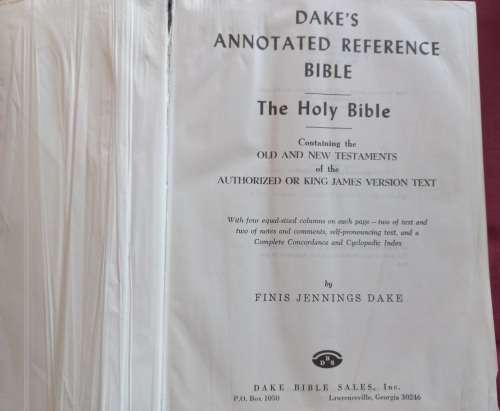 The Dake - Annotated Ref King James Bible - Finis Jennings Dake - Hardcover