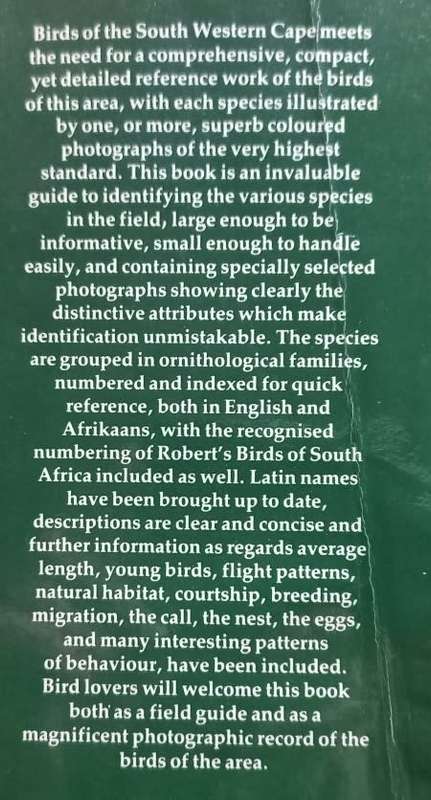 Birds of the South Western Cape - Joy Frandsen - Hardcover - 230 Pages
