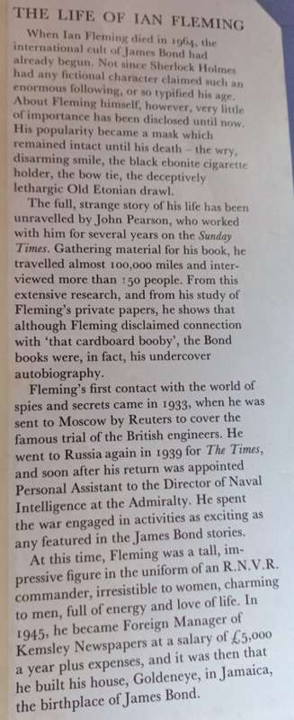 The Life of Ian Flemming - Creator of James Bond - John Pearson - Hardcover - 352 Pages