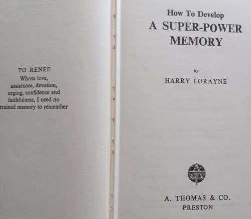 How to Develop a Super-Power Memory - Harry Lorayne - Hardcover - 191 Pages