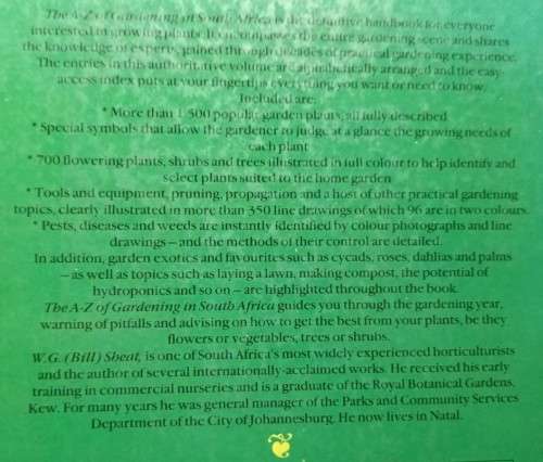 The A-Z of Gardening in South Africa - W. G. Sheat - Hardcover - 400 pages