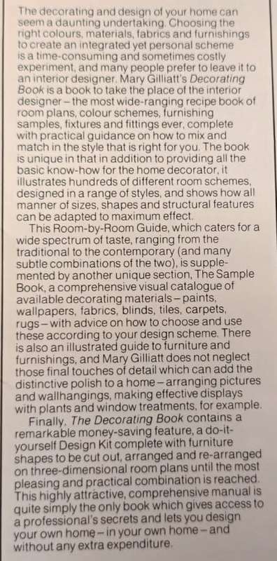 The Decorating Book (Contains Graph Paper) - Mary Gilliatt - Hardcover - 368 pages