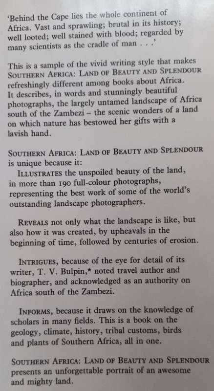 Southern Africa - Land of Beauty and Splendour - T. V. Bulpin - Hardcover - 319 Pages