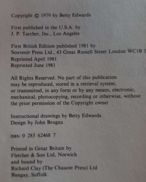 Drawing on the Right Side of the Brain - Betty Edwards - Hardcover - 207 pages