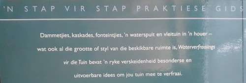 Waterverfraaiings Vir Die Tuin - Alan & Gill Bridgewater - Softcover - 128 Pages