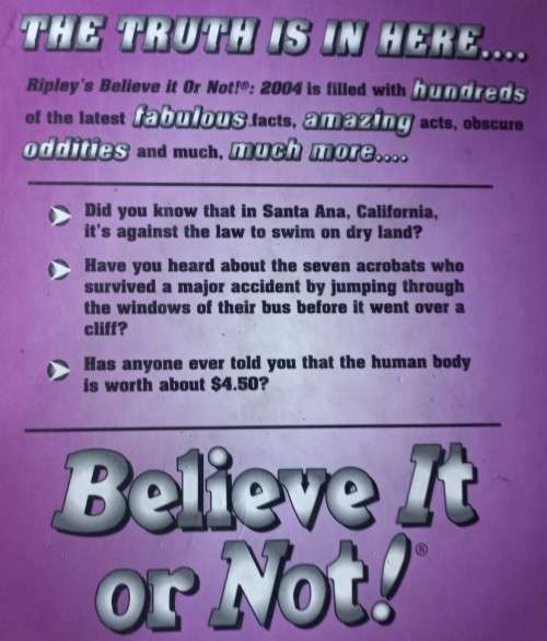 Ripley`s Believe it or Not - Special Edition 2004 - Hardcover - 144 Pages
