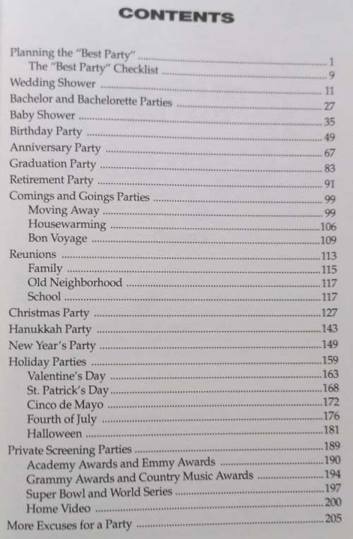The Best Party Book - 1001 Creative Ideas - Penny Warner - Softcover - 210 pages