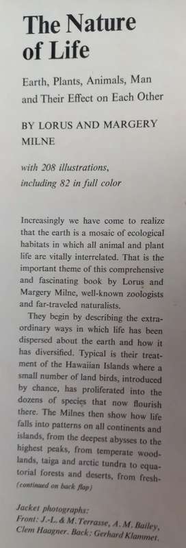 The Nature Of Life - Lorus and Margery Milne - Hardcover - 319 pages