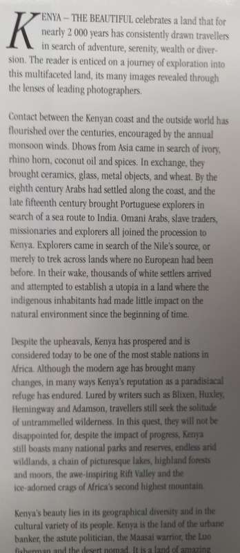 Kenya - The Beautiful - New Holland Publishers - Hardcover - 168 Pages