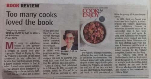 Cook and Enjoy It - Completely Revised Edition - S. J. A. de Villiers - Hardcover - 256 Pages