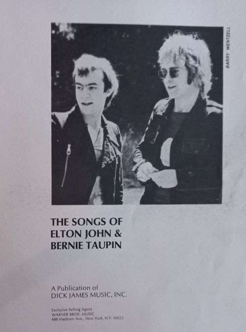 The Songs of Elton John and Bernie Taupin - Sheet Music and some early photos - Softcover
