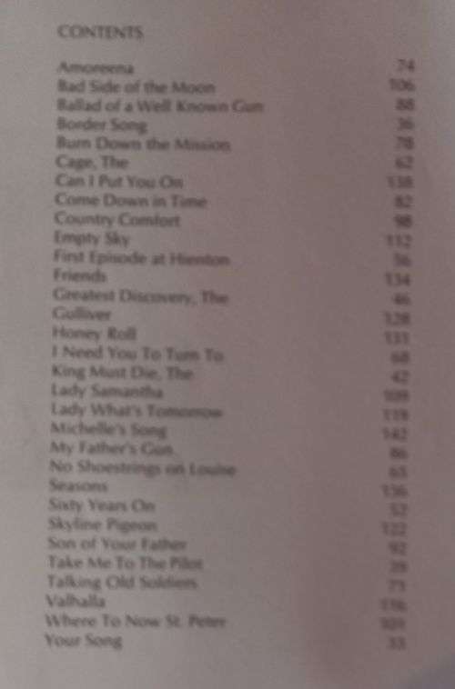 The Songs of Elton John and Bernie Taupin - Sheet Music and some early photos - Softcover