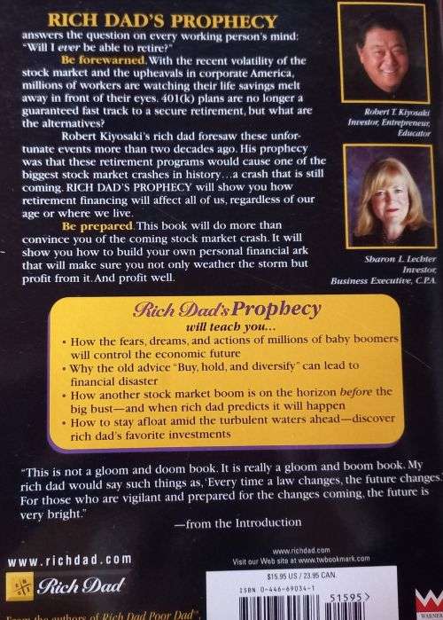 Rich Dad`s Prophecy - Robert T. Kiyosaki with Sharon L. Lechter - Softcover - Business