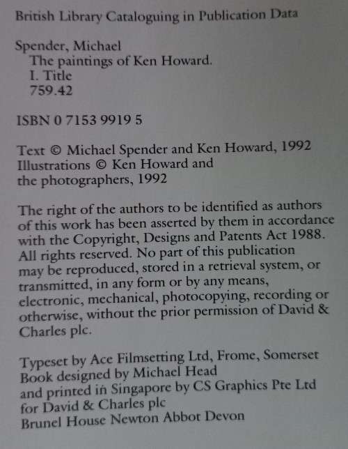 The Paintings of Ken Howard - Michael Spender - Hardcover - 96 Pages