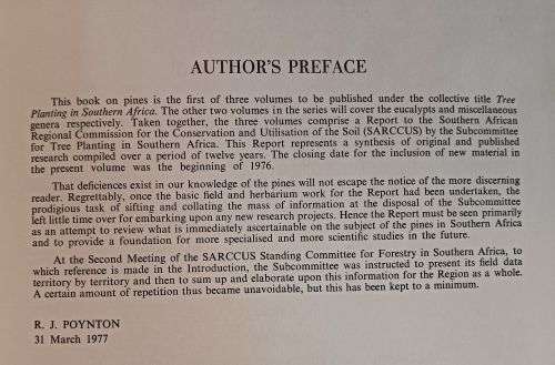 Tree Planting in South Africa - Vols 1 & 2 The Pines & The Eucalypts - R.J. Poynton