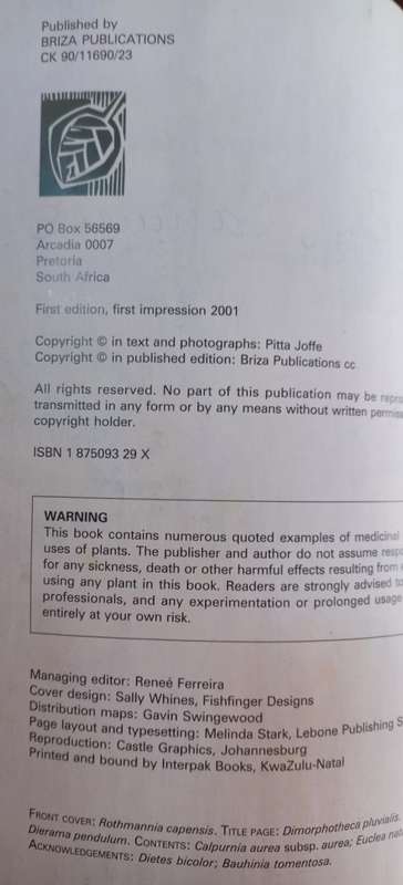 Indigenous Plants - Pitta Joffe - Softcover - 372 Pages