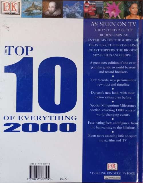 Top 10 Of Everything 2000 - Russel Ash - Hardcover - 288 Pages