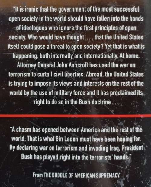 The Bubble of American Supremacy - George Soros - Hardcover - 206 Pages