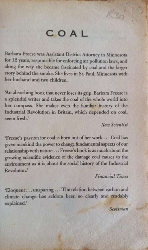 Coal: A Human History - Barbara Freese - Softcover - 337 pages