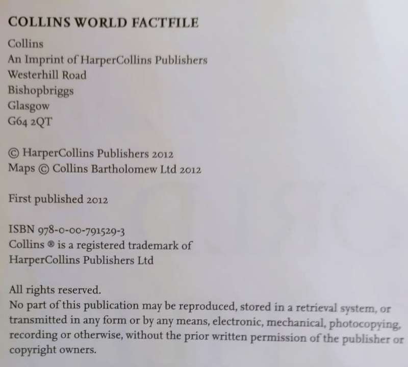 Collins World Factfile - Hardcover - 360 pages
