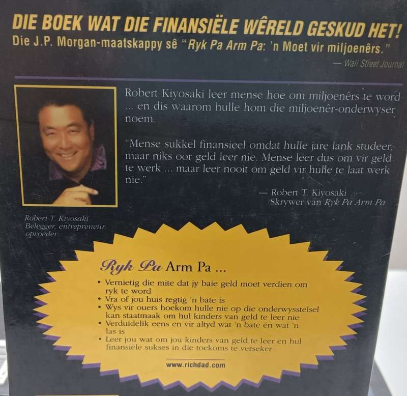 Jonk, Ryk en Afgetree & Ryk Pa Arm Pa - Robert T Kiyosaki - 2 softcovers - 471 & 277 pages